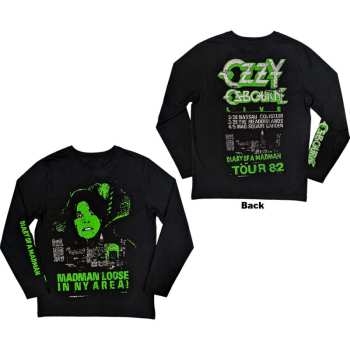 Merch Ozzy Osbourne: Ozzy Osbourne Unisex Long Sleeve T-shirt: Madman Loose (back & Sleeve Print) (xx-large) XXL