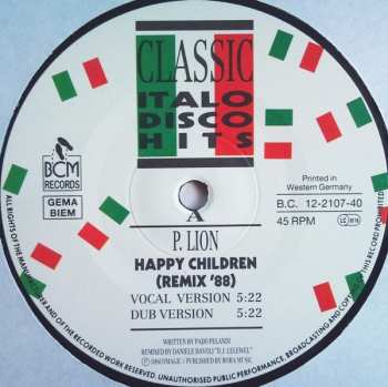 LP P. Lion: Happy Children (Remix '88) 504039