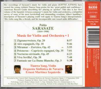 CD Pablo De Sarasate: Music For Violin And Orchestra - 1 - Zigeunerweisen / Airs Espnols / Viva Sevilla! 123037