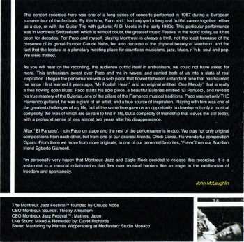 2CD Paco De Lucía: Live At Montreux 1987 DIGI