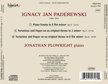 CD Ignacy Jan Paderewski: Piano Sonata • Variations & Fugues Opp 11 & 23 456410