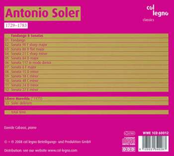 CD Padre Antonio Soler: Fandango & Sonatas 357409