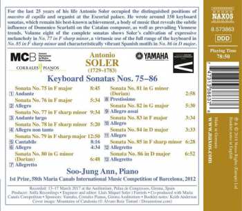 CD Padre Antonio Soler: Keyboards Sonatas No. 75-86 250260