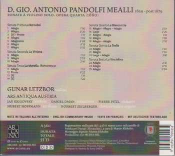 CD Giovanni Antonio Pandolfi Mealli: Sonate À Violino Solo Opera Quarta 398986