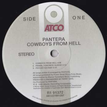 2LP Pantera: Cowboys From Hell