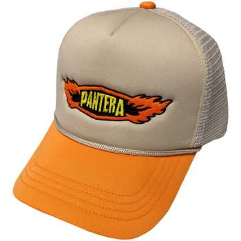 Merch Pantera: Mesh Back Cap Flames Logo Pantera