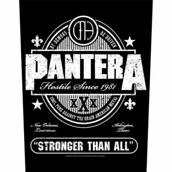 Merch Pantera: Zádová Nášivka Stronger Than All 