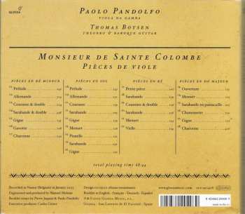 CD Paolo Pandolfo: Mr. de Sainte Colombe , Pièces de viole DIGI 321261