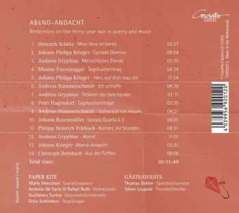 CD Paper Kite: Abend - Andacht - Reflexionen Über Den 30-jährigen Krieg In Dichtung Und Musik 352230