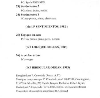 CD Pascal Comelade: Back To Schizo (1975 - 1983)