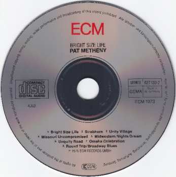CD Pat Metheny: Bright Size Life 390294
