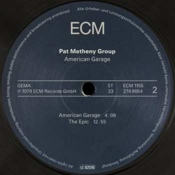 LP Pat Metheny Group: American Garage 63850