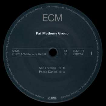 LP Pat Metheny Group: Pat Metheny Group 72598
