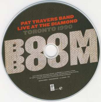 CD Pat Travers Band: Boom Boom Live At The Diamond Toronto 1990  5545