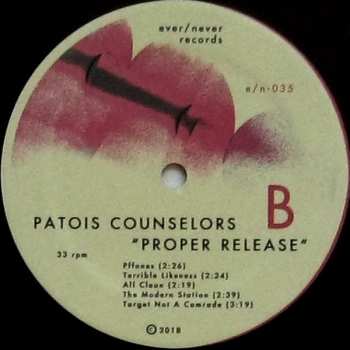 LP Patois Counselors: Proper Release. 409571