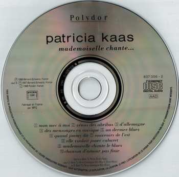 CD Patricia Kaas: Mademoiselle Chante... 343400