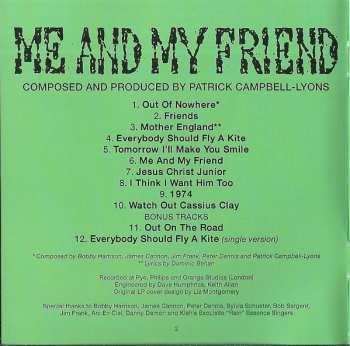 CD Patrick Campbell-Lyons: Me And My Friend 249893