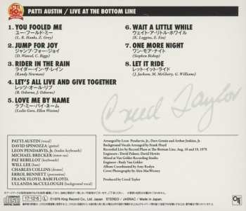 CD Patti Austin: Live At The Bottom Line