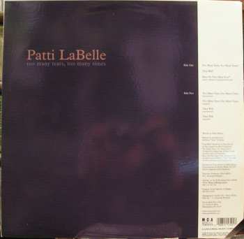 LP Patti LaBelle: Too Many Tears, Too Many Times 75487