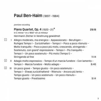 CD Paul Ben-Haim: Chamber Works 333340