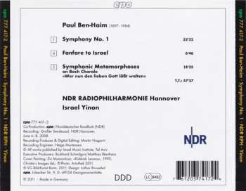 CD Paul Ben-Haim: Symphony No. 1 ∙ Fanfare To Israel ∙ Symphonic Metamorphosis 188721