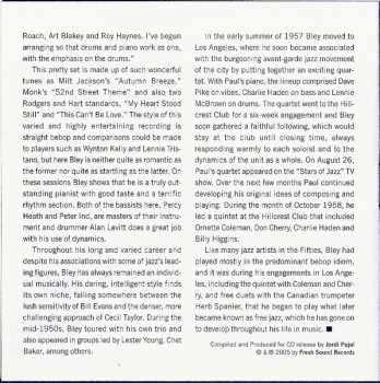 CD Paul Bley: Early Trios