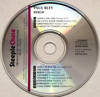 CD Paul Bley Trio: Bebop 123607