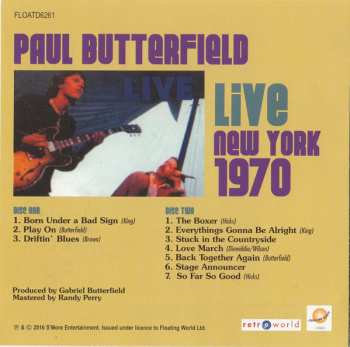 2CD Paul Butterfield: Live New York 1970 259090