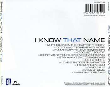CD Paul Carrack: I Know That Name 318138