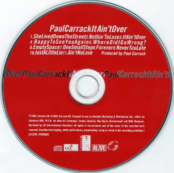 CD Paul Carrack: It Ain't Over 523272