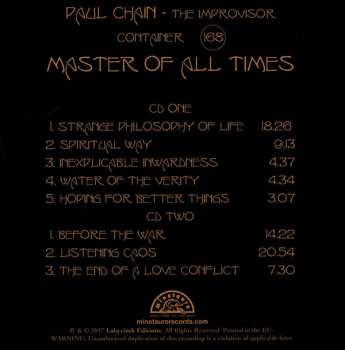 2CD Paul Chain - The Improvisor: Container (168) Master Of All Times LTD 221214