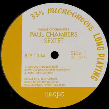 LP Paul Chambers Sextet: Whims Of Chambers LTD 350381