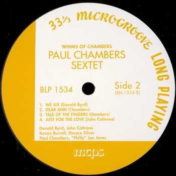 LP Paul Chambers Sextet: Whims Of Chambers LTD 350381