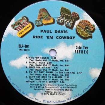 2CD Paul Davis: Ride 'em Cowboy / Paul Davis (1980) / Cool Night