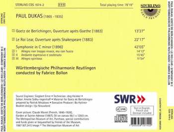 CD Paul Dukas: Goetz de Berlichingen • Le Roi Lear • Symphony In C Major 336622