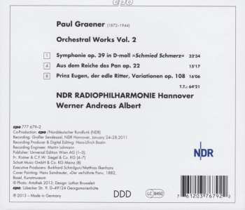 CD Paul Graener: Orchestral Works II (Aus Dem Reiche Des Pan • Symphony Op. 39 • Prinz Eugen) 458329