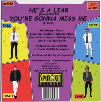 SP Paul Groovy & The Pop Art Experience: He's A Liar / You're Gonna Miss Me LTD | NUM 460429