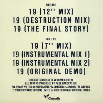 LP Paul Hardcastle: 19 - The Mixes (35th Anniversary Edition) LTD 207