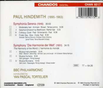 CD Paul Hindemith: Symphonia Serena / Symphony "Die Harmonie Der Welt" 434041