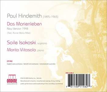 CD Paul Hindemith: Das Marienleben 126572