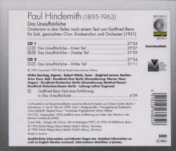 2CD Paul Hindemith: Das Unaufhörliche 179942