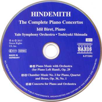 2CD Paul Hindemith: Hindemith (The Complete Piano Concertos) 476743