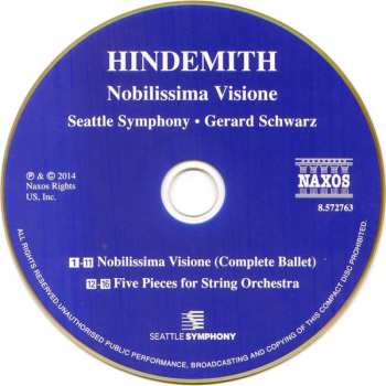 CD Paul Hindemith: Nobilissima Visione (Complete Ballet) 319379