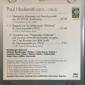 CD Paul Hindemith: Quintett Für Klarinette Und Streichquartett / Repertorium Für Militärmusik "Minimax" / Overtüre Zum "Fliegenden Holländer" 152127