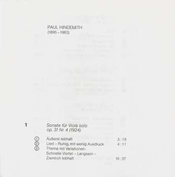2CD Paul Hindemith: Sonatas For Viola And Piano And Viola Alone 324457
