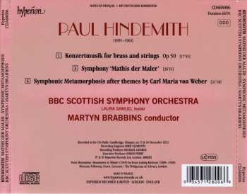 CD Paul Hindemith: Symphonic Metamorphosis After Themes By Carl Maria Von Weber ∙ Konzertmusik For Brass And Strings ∙ Mathis Der Maler 318862