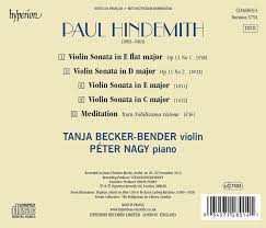 CD Paul Hindemith: Violin Sonatas 318557