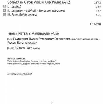 SACD Paul Hindemith: Violin Sonatas & Concerto 122763