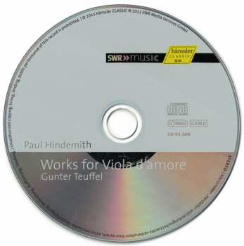 CD Paul Hindemith: Works For Viola d'Aamore 326879
