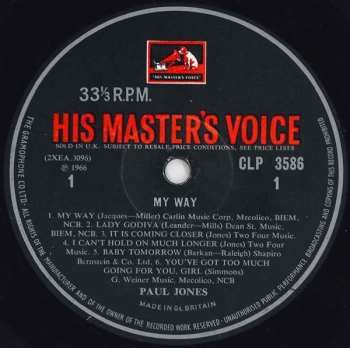LP Paul Jones: My Way 516983